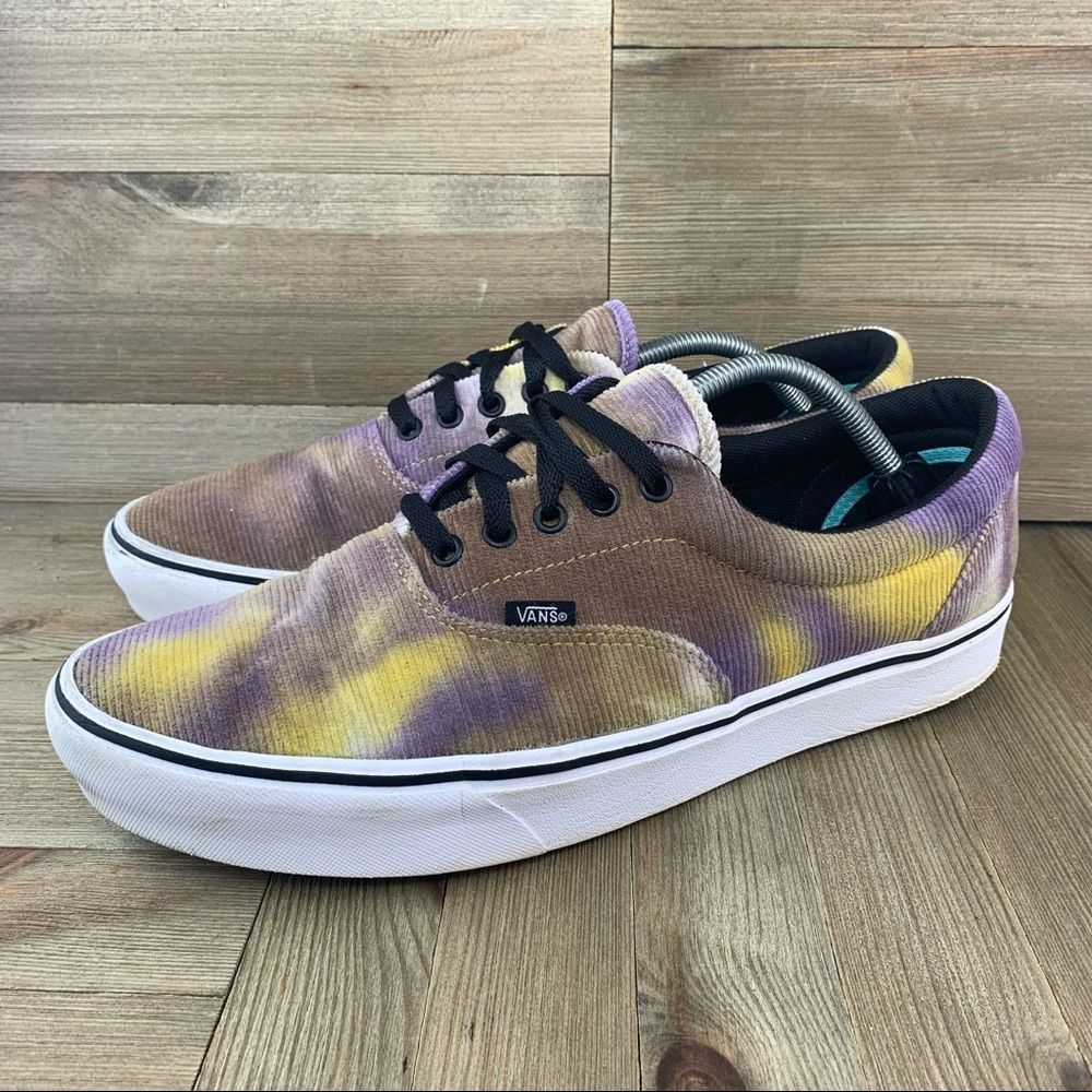 Vans Shoes Men 13 Off The Wall Purple Brown Yellow Sneakers Lace Up Low Top Gum